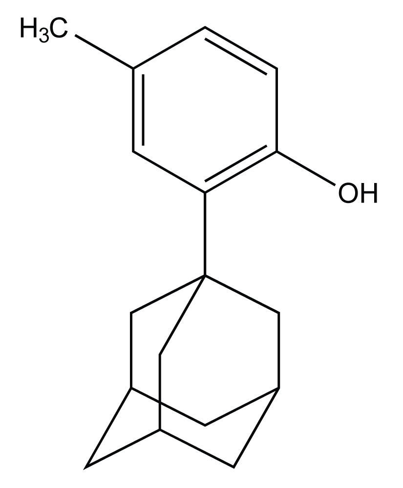 scheme:2-Tricyclo[3,3,1,1(3,7)]dec-1-yl-4-methylphenol, 2-Adamant-1-yl-4-methylphenol