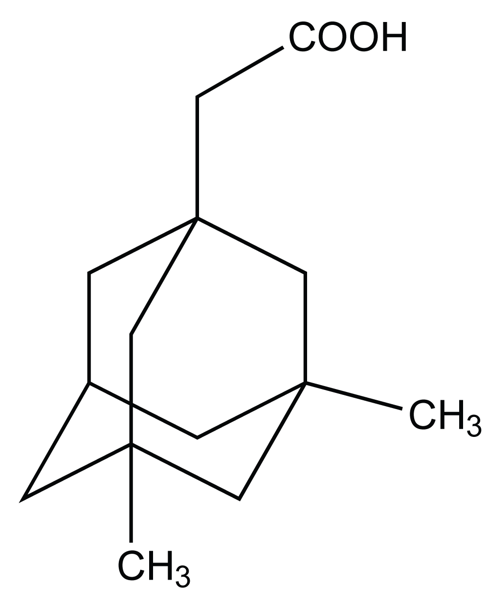 scheme:3,5-Dimethyl-1-adamantane-1-acetic acid